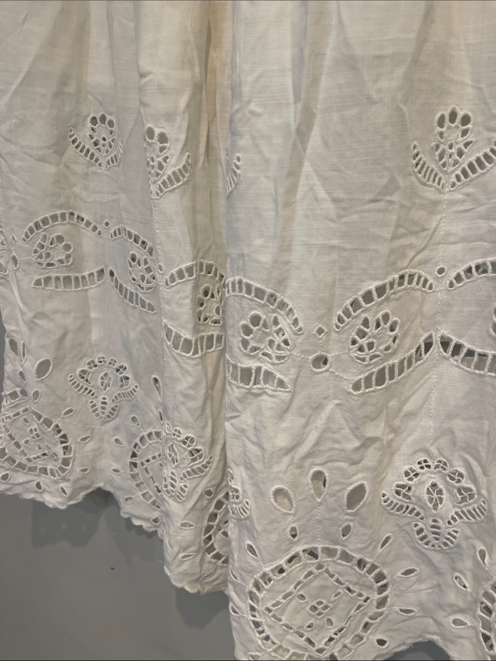 NWT High-Rise Embroidered Eyelet Drop Waist A-Line Skirt - Future Collective M - Picture 6 of 9